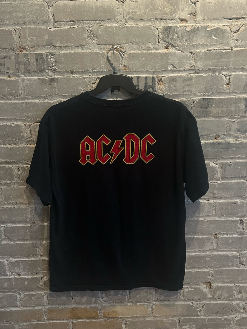 AC/DC Black Tee with Red and Gold Logo